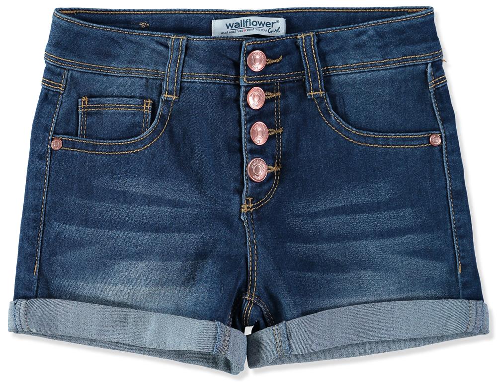 WallFlower Girls Snap Fly Denim Short