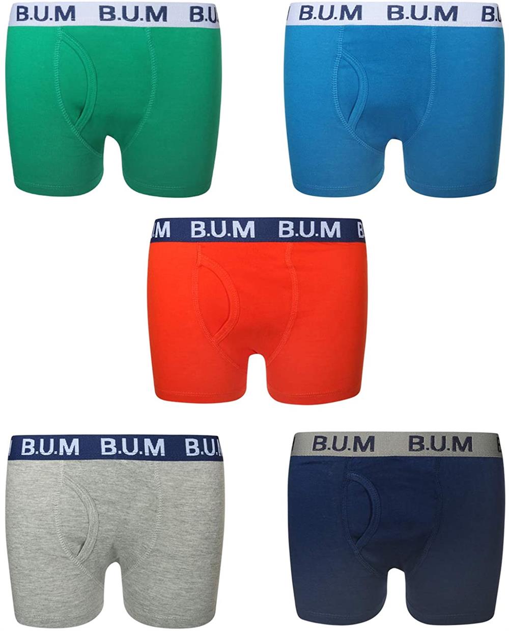 B.U.M. Equipment Boys 8-20 Underwear - Cotton Boxer Briefs (5 Pack)