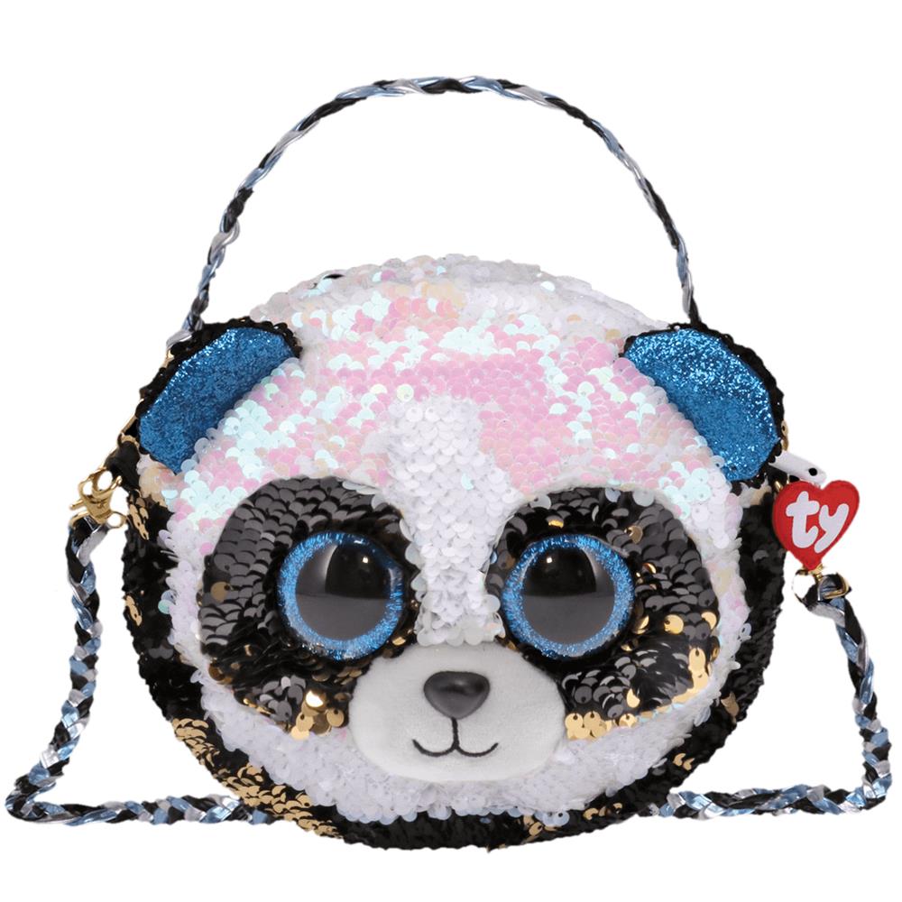 TY Bamboo Reversible Sequin Panda Purse