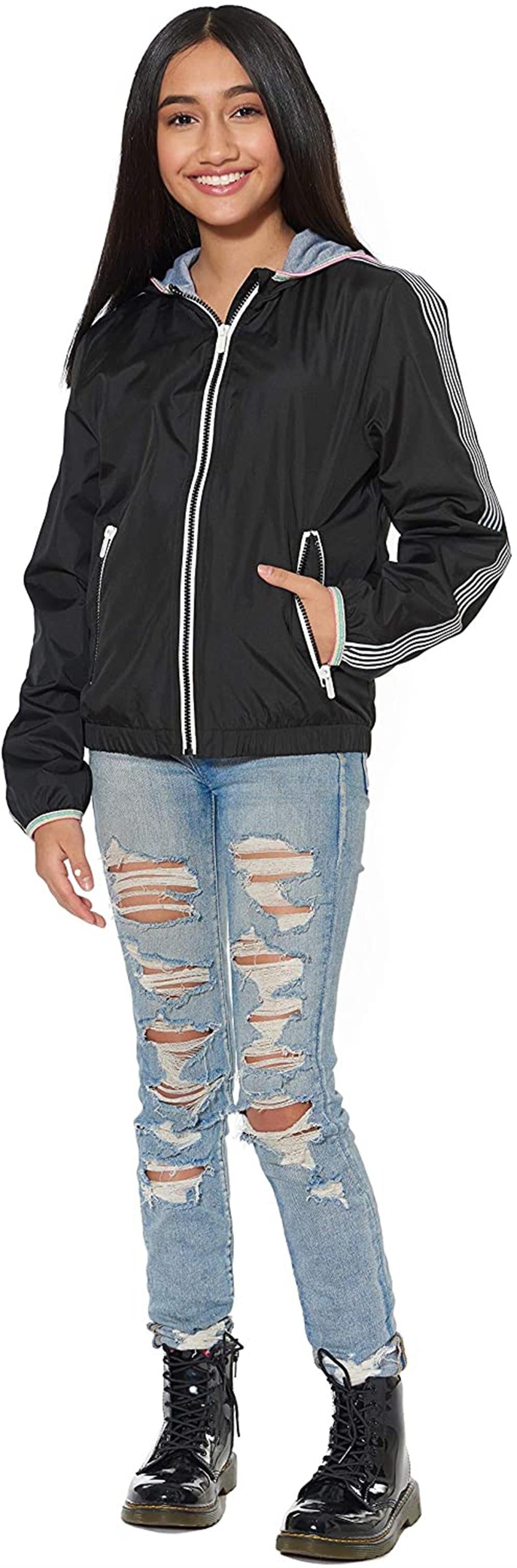 London Fog Girls 7-16 Stripe Varsity Jacket