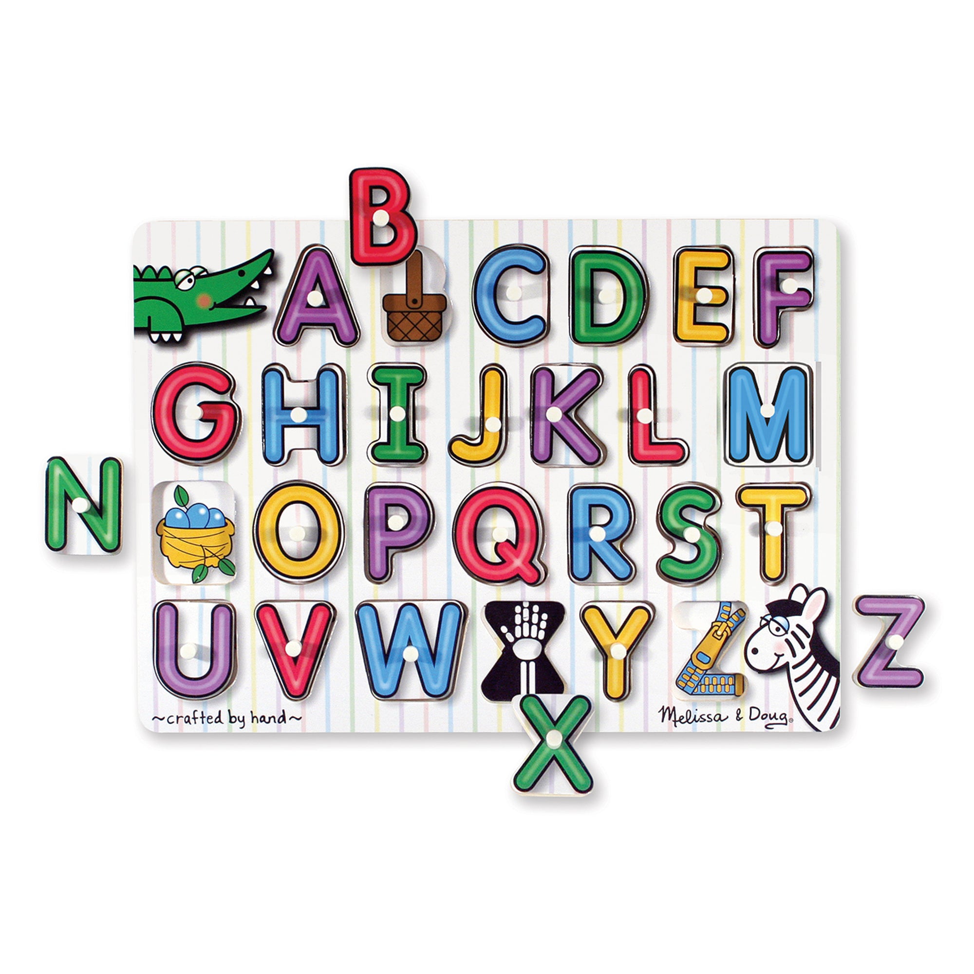 Melissa and Doug See-Inside Alphabet Peg Puzzle - 26 pieces