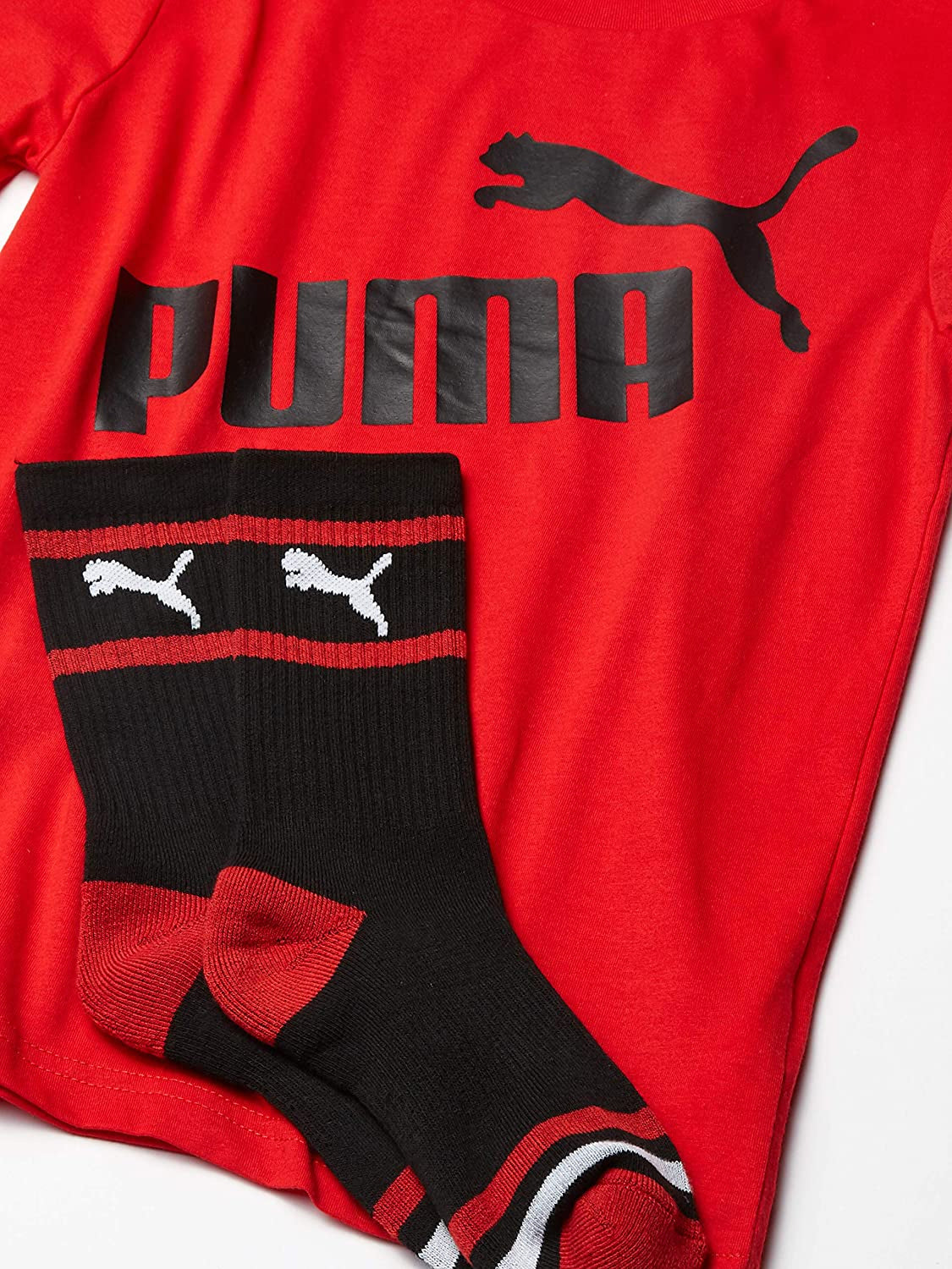 PUMA Boys 4-7 Short Sleeve T-Shirt and Sock Set