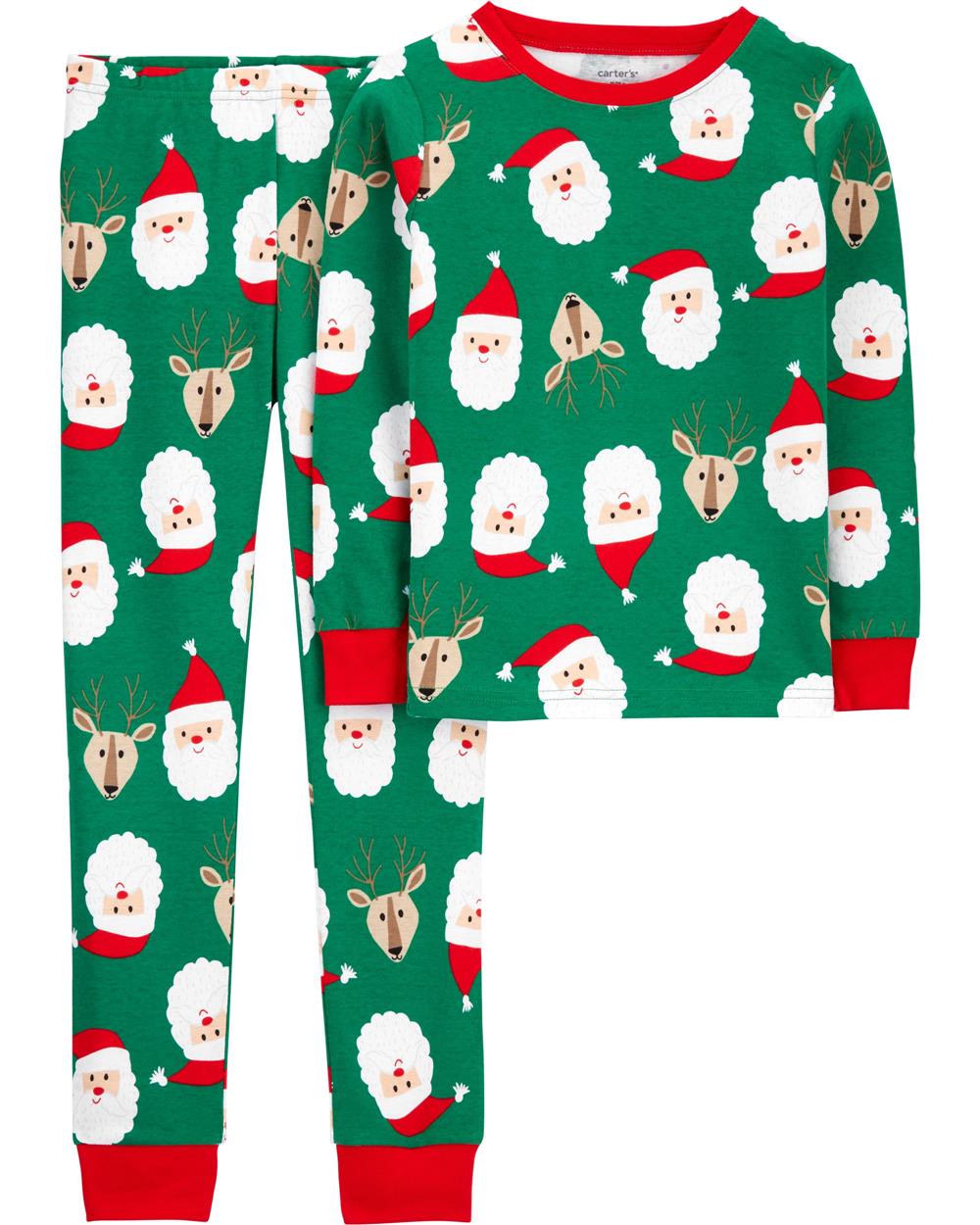 Carters Boys 2T-4T 2-Piece Santa Cotton Pajama Set