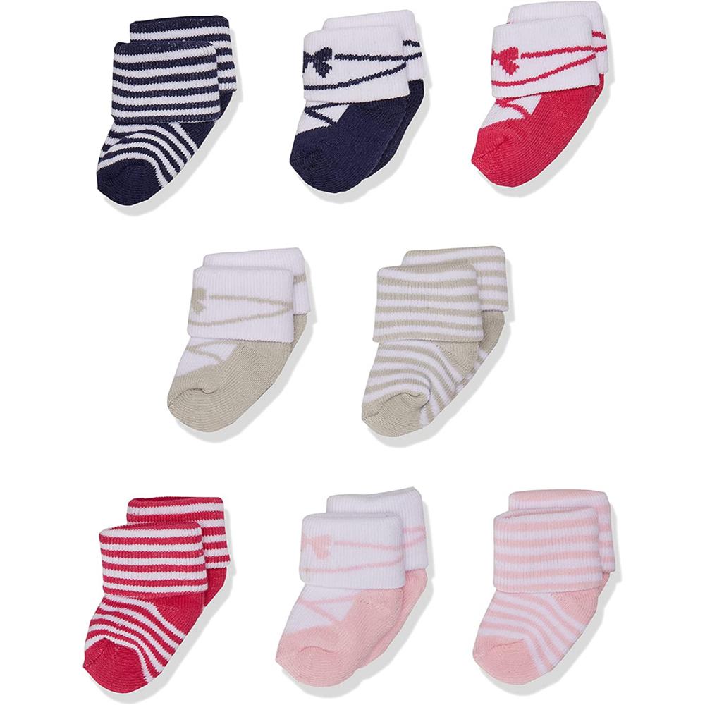 Luvable Friends Newborn Baby Boys 8 Pack Cotton Terry Socks