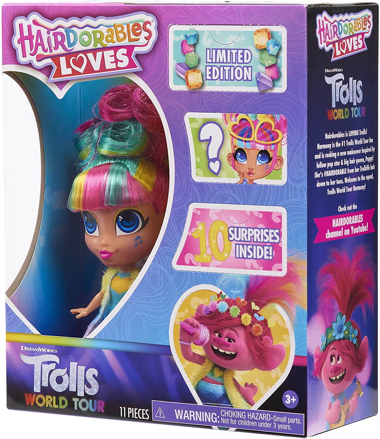 DreamWorks Hairdorables Loves Trolls World Tour