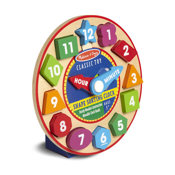 Melissa and Doug Wooden Shape Sorting Clock