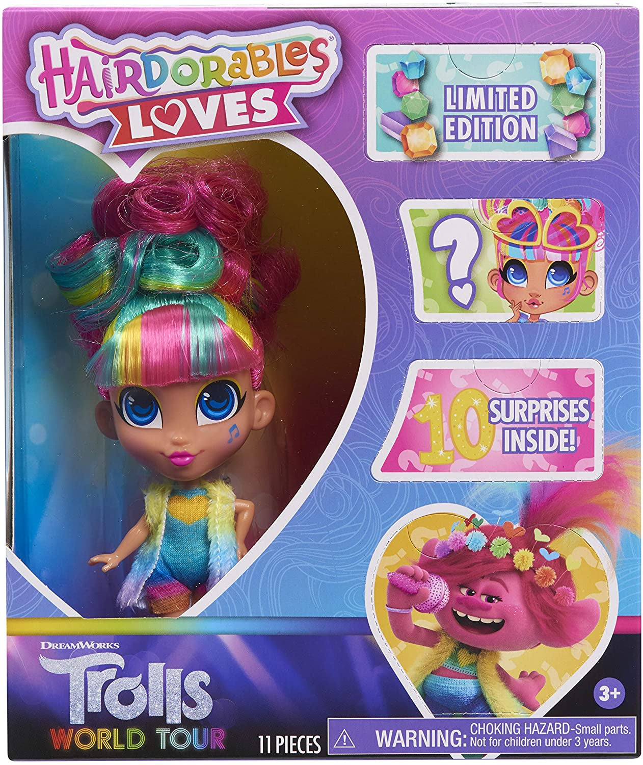 DreamWorks Hairdorables Loves Trolls World Tour