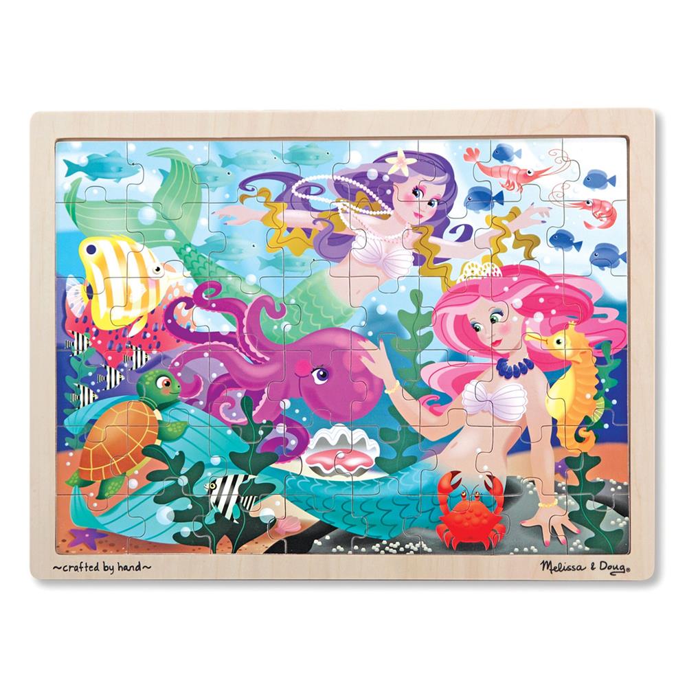 Melissa and Doug Mermaid Fantasea Wooden Jigsaw Puzzle - 48 pieces