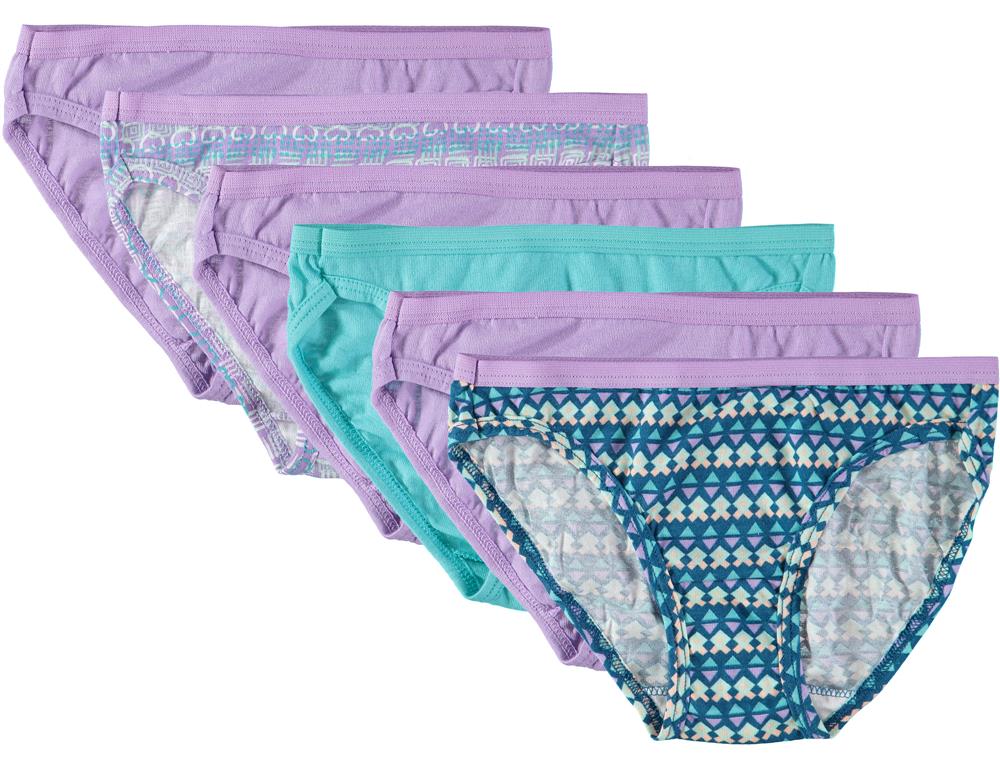 Fruit of the Loom Girls 4-14 Bikini 6-Pack