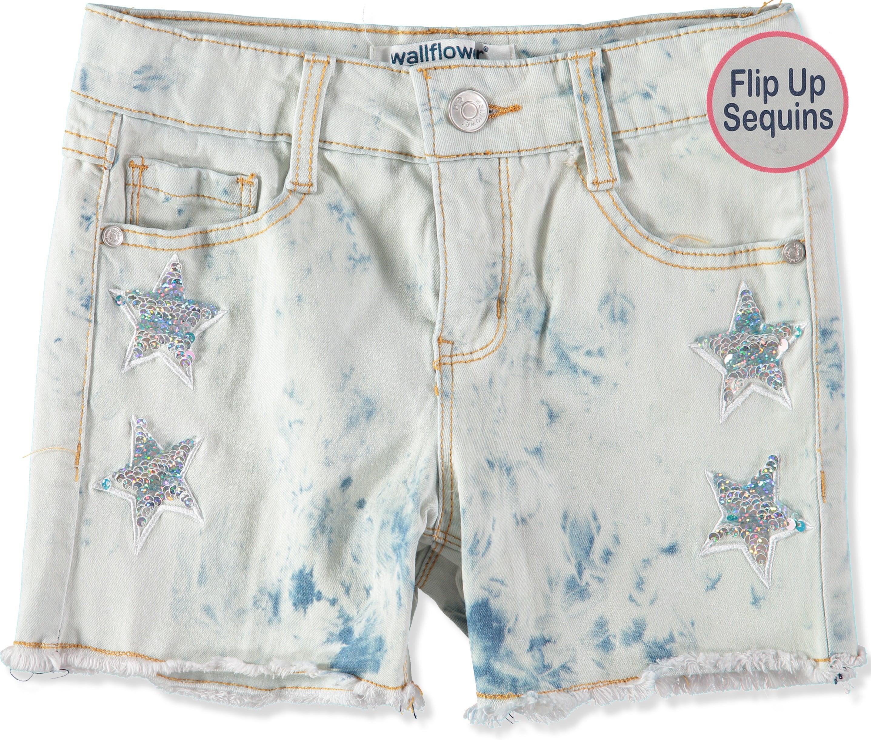 WallFlower Girls Flip Sequin Star Short