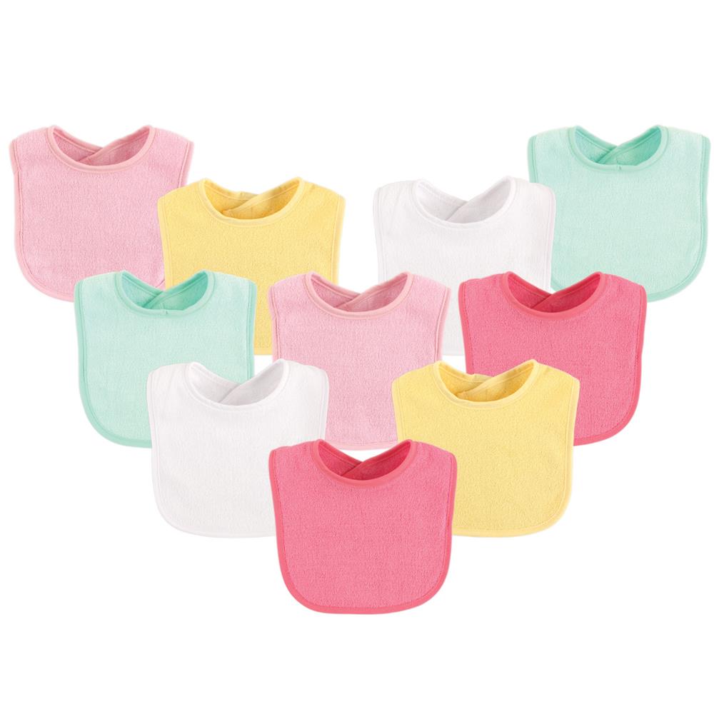 Luvable Friends 10 Pack Cotton Terry Bibs