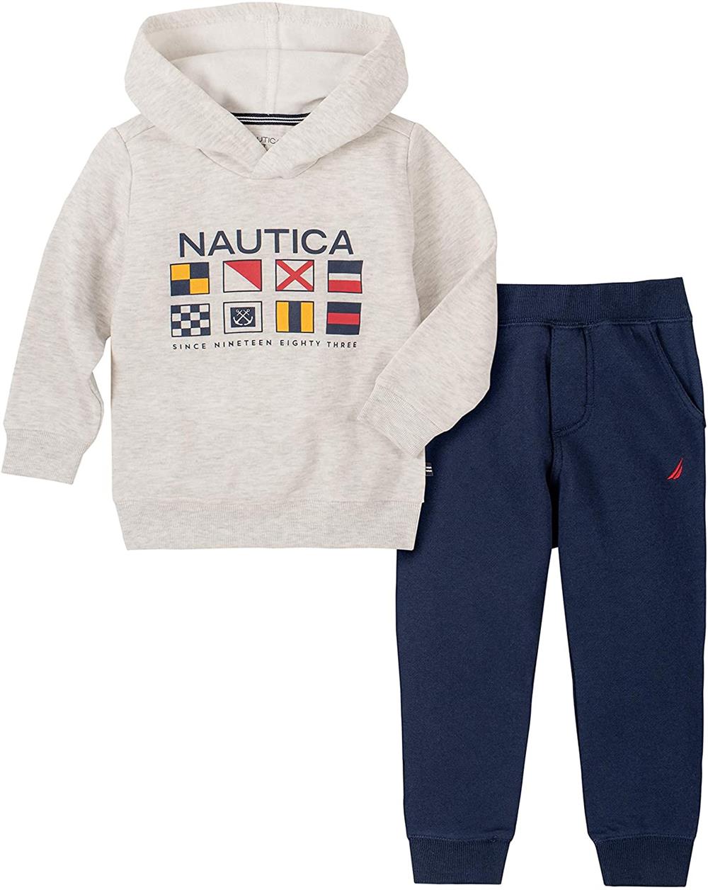 Nautica Boys 2T-4T Flag Hood Jogger Set