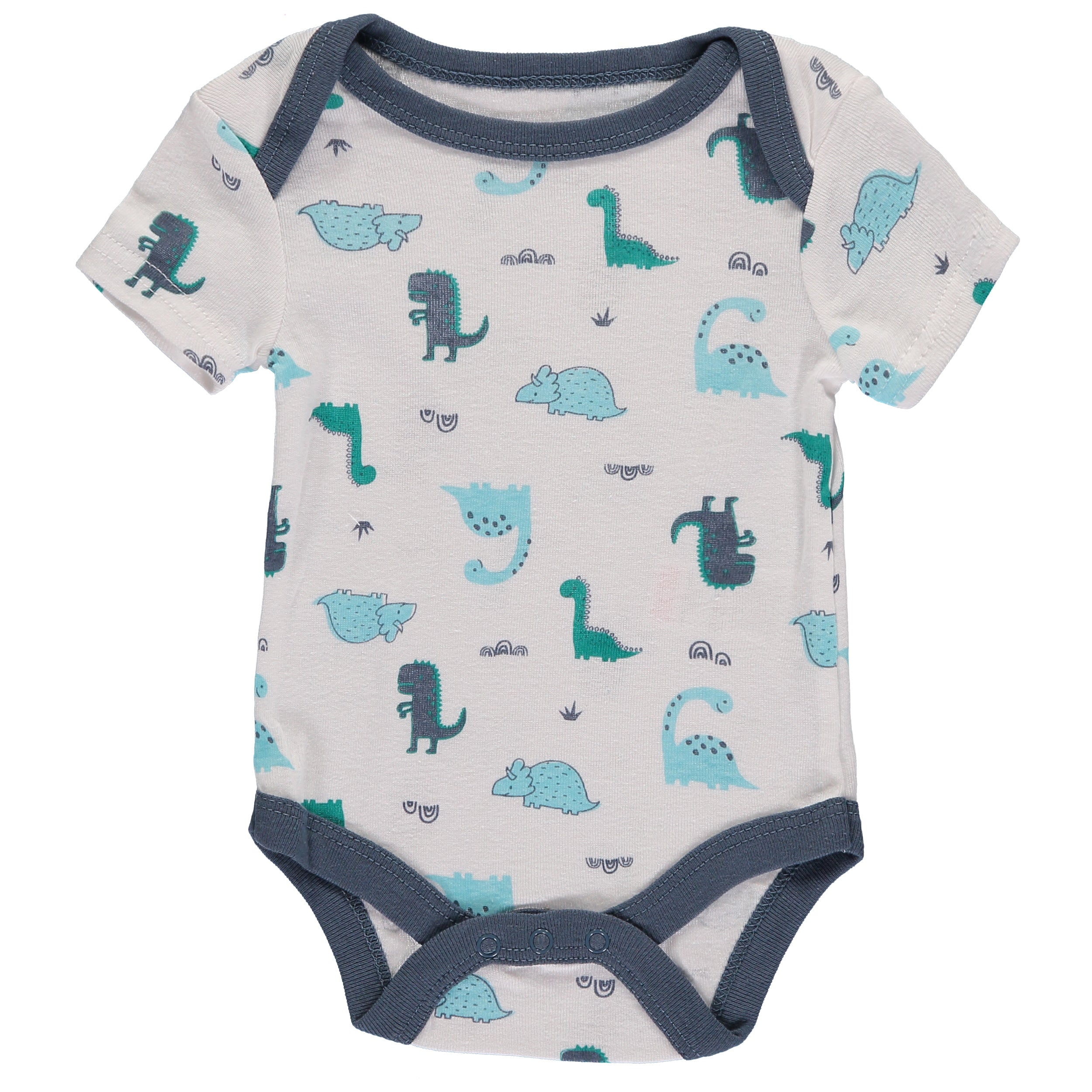 Rene Rofe Baby Boys 0-9 Months Short Sleeve Bodysuit, 5-Pack