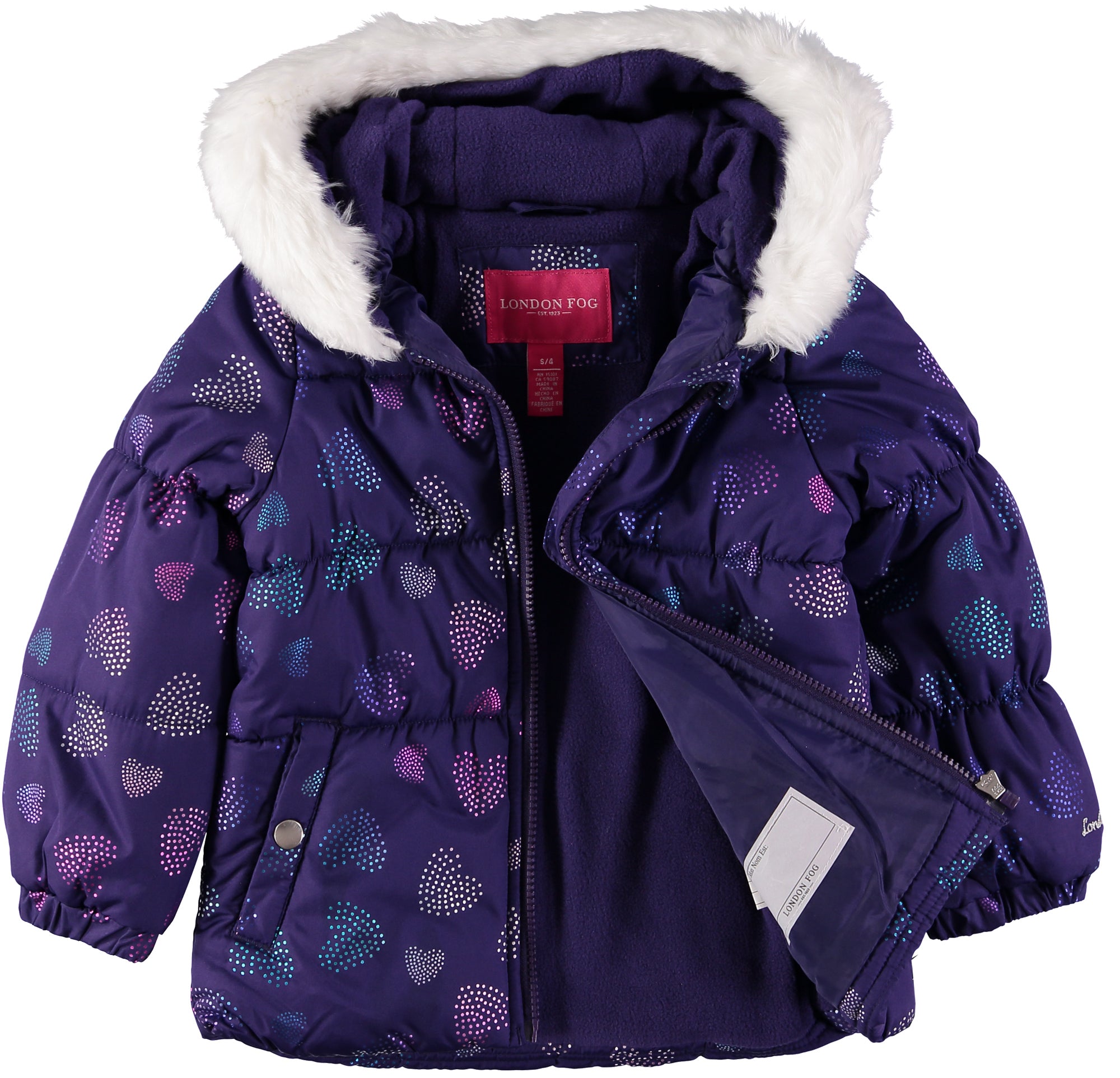 London Fog Girls 4-6X Bubble Jacket