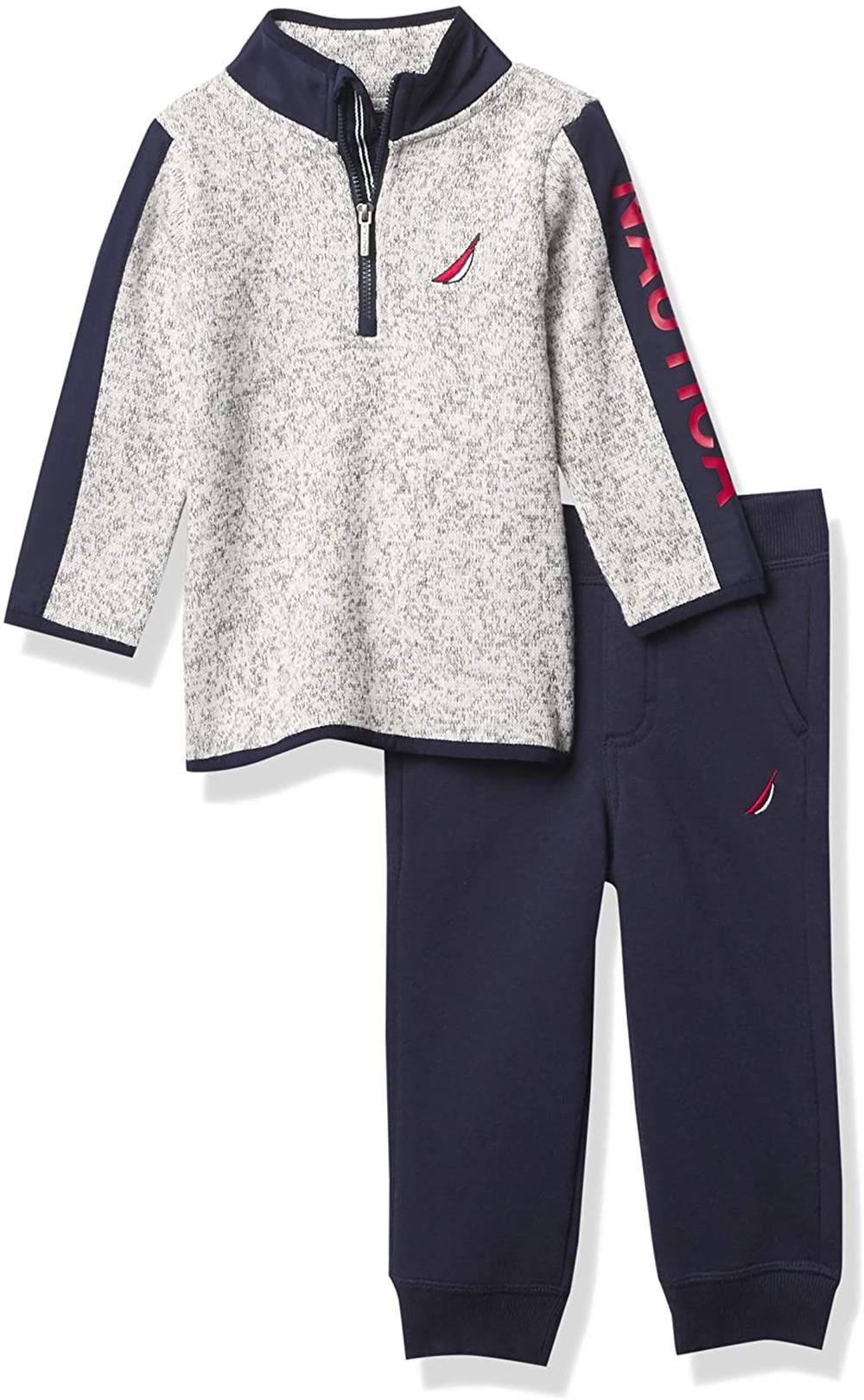 Nautica Boys 4-7 Zip Sweater Jogger Set