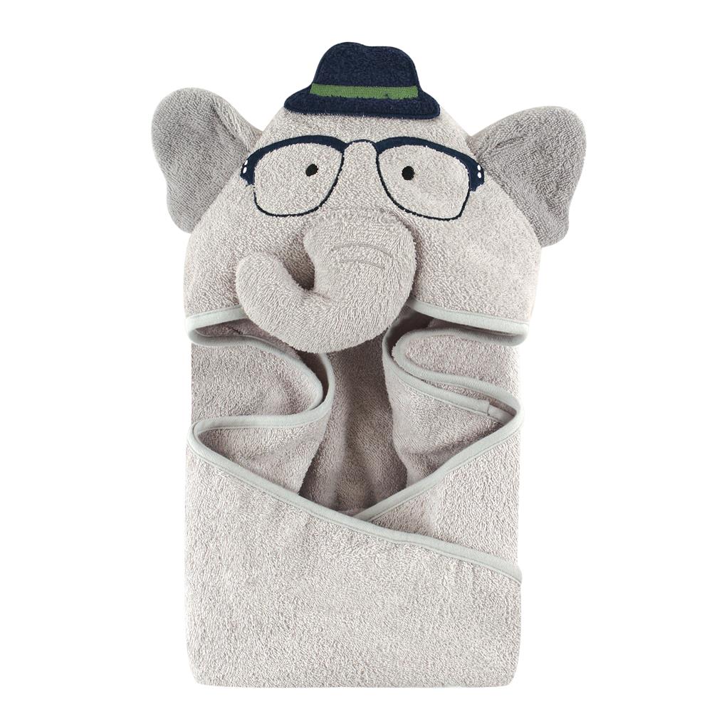 Hudson Baby Cotton Animal Face Hooded Towel