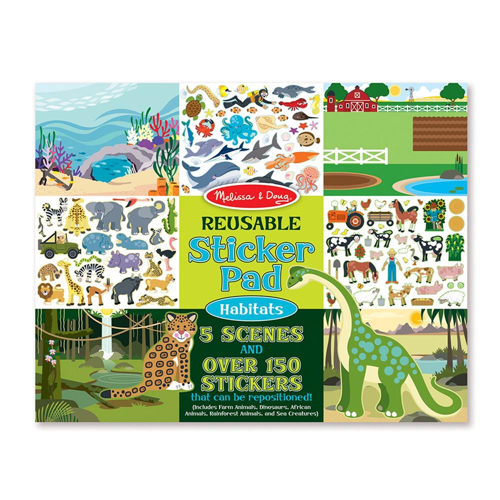 Melissa and Doug Reusable Sticker Pad - Habitats