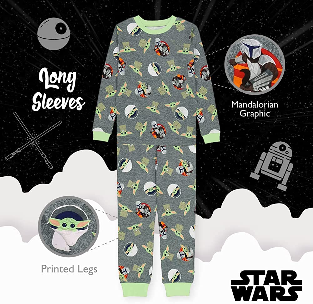 Star Wars Boys 4-10 The Child 4-Piece Cotton Pajama Set