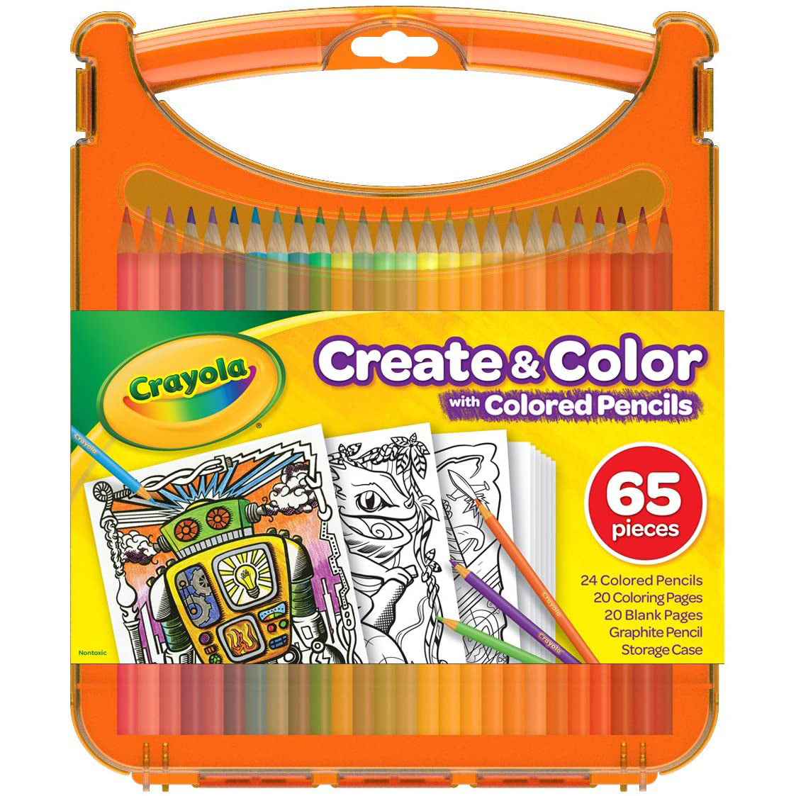 Crayola Create & Color with Colored Pencils, Travel Art Set