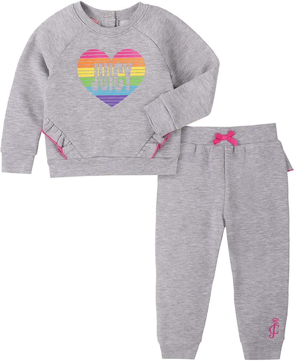 Juicy Couture Girls 0-9 Months Heart Ruffle Jogger Set