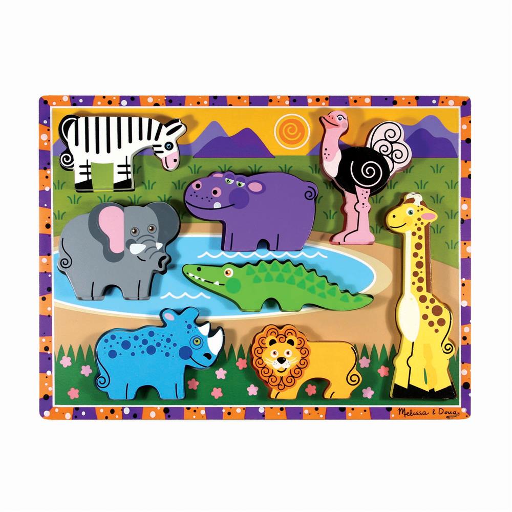 Melissa and Doug Safari Chunky Puzzle - 8 Pieces