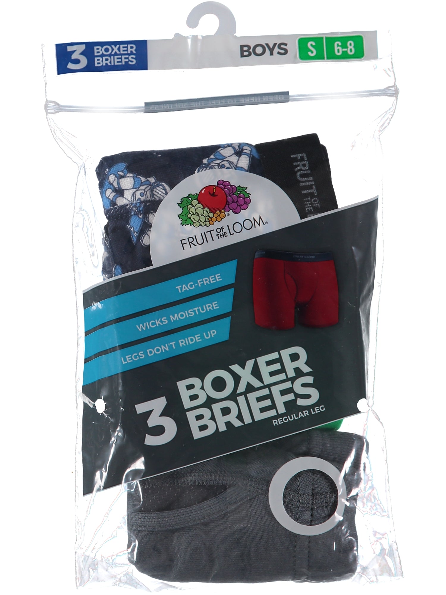 Fruit of the Loom Boys 6-20 3-Pack Boxer Brief