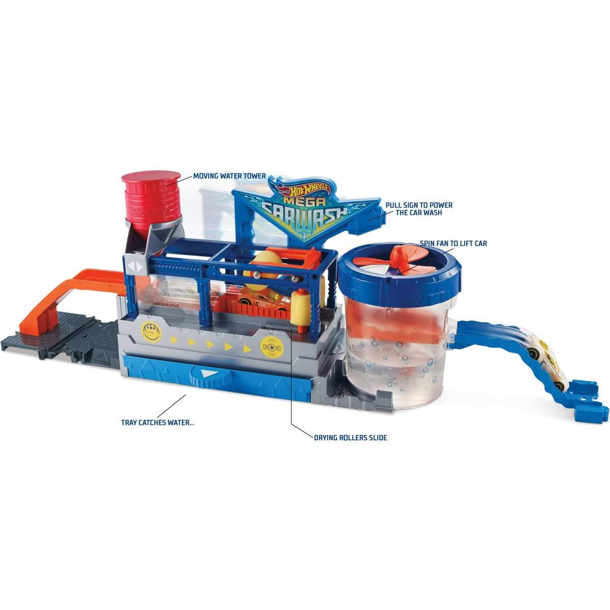 Hot Wheels City Mega Car Wash Connectable Play Set