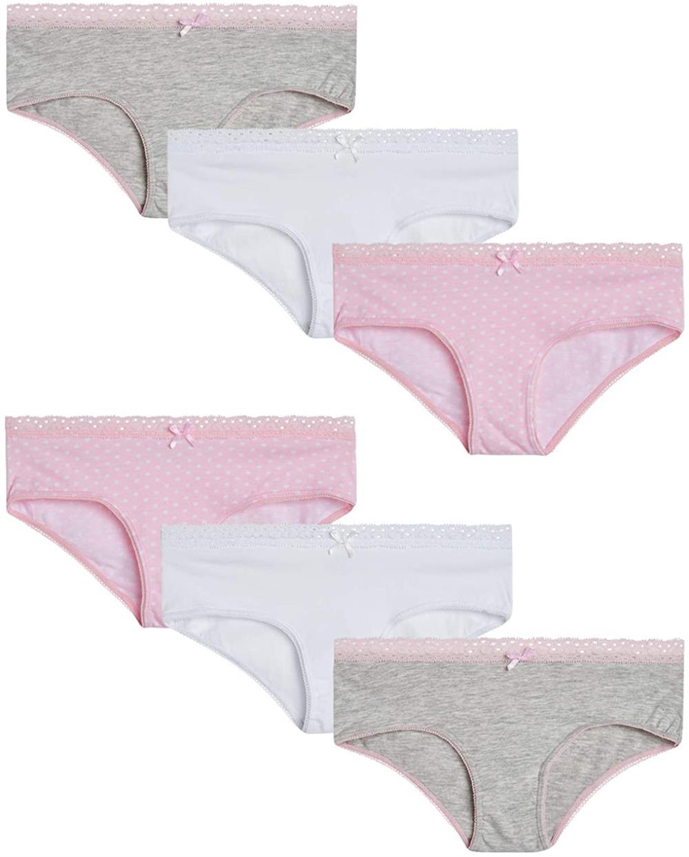 Rene Rofe Girls Lauren 6-Pack Hipster Underwear