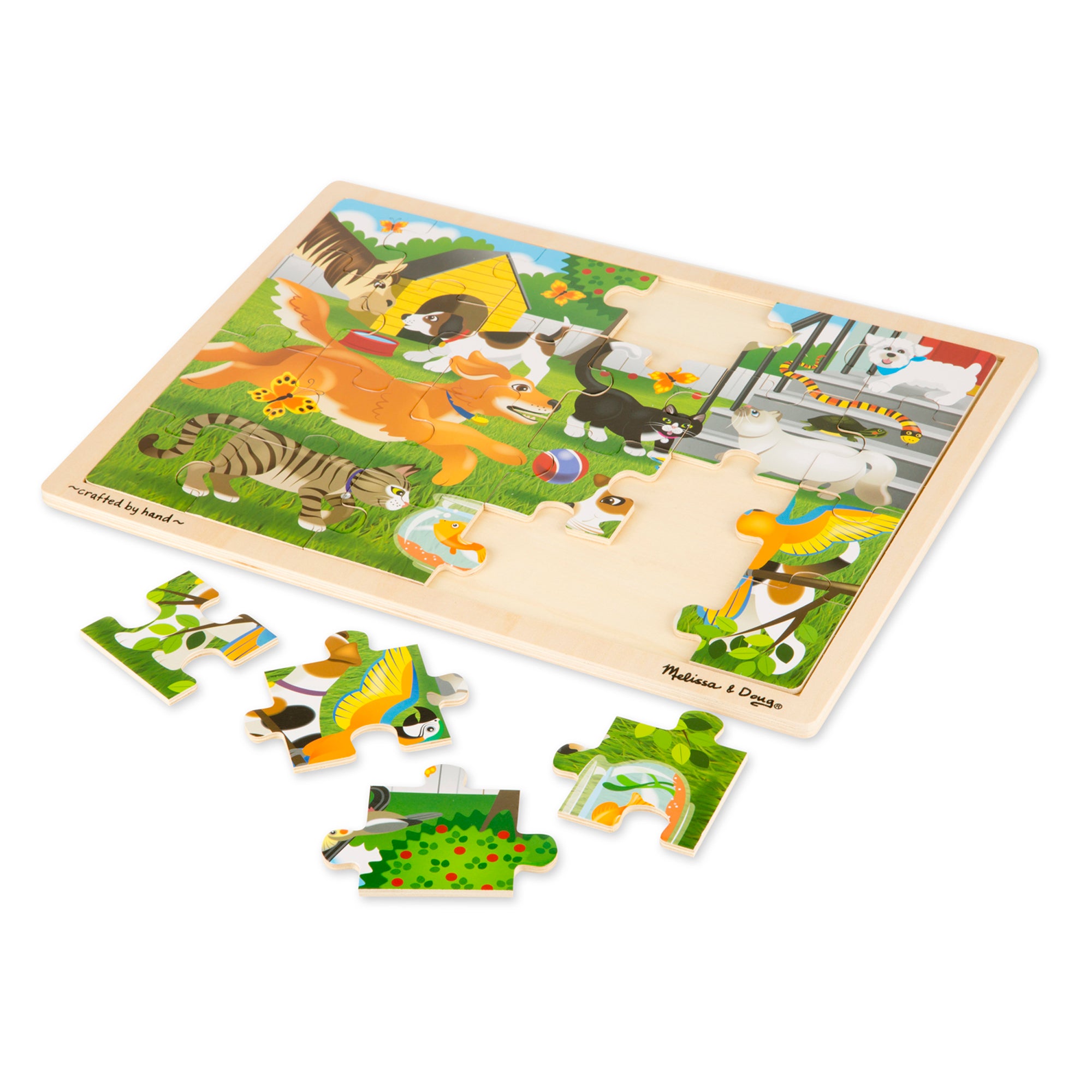 Melissa and Doug Pets Wooden Jigsaw Puzzle - 24 Pieces