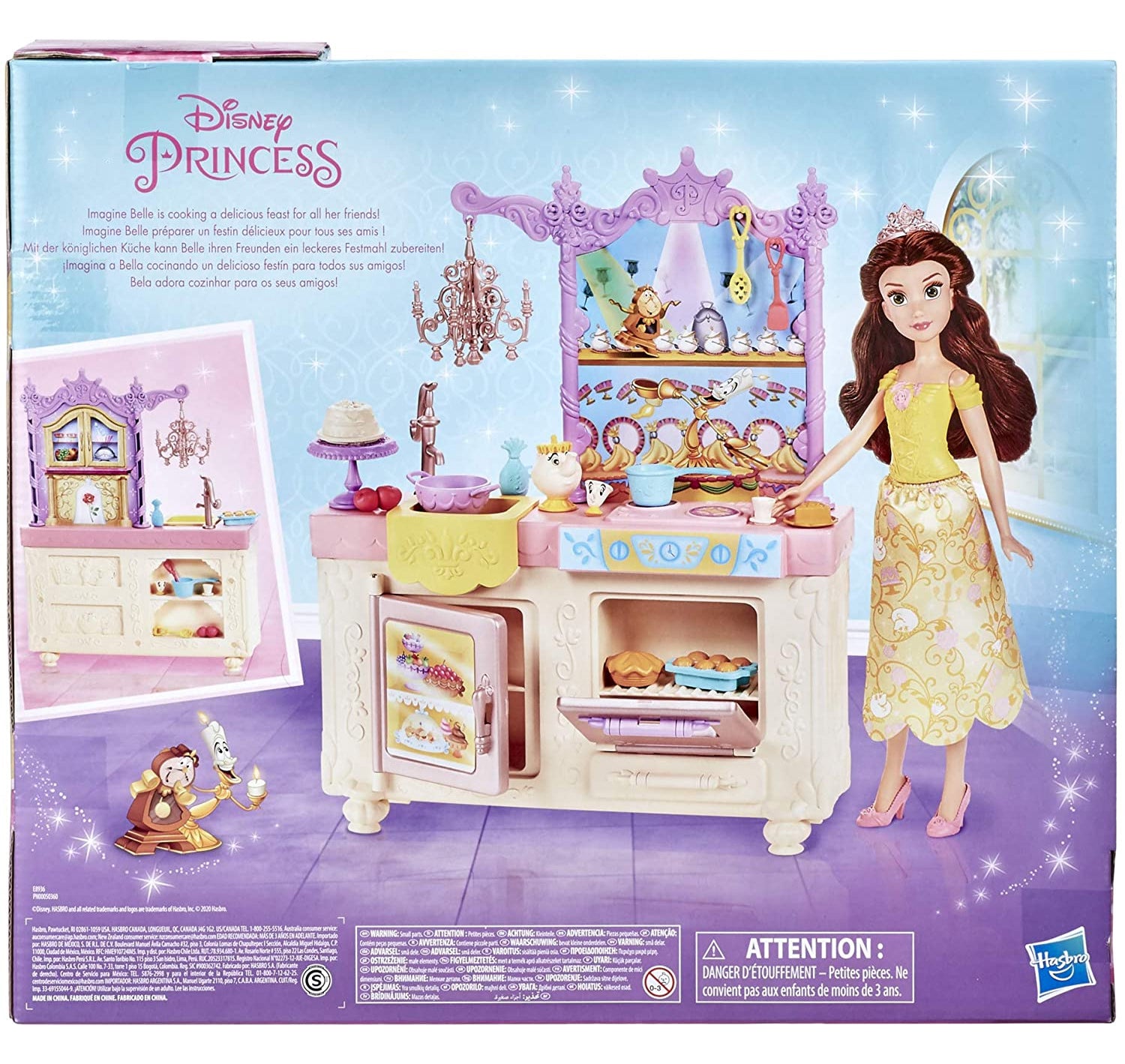 Disney Princess Belle's Royal Kitchen, Fashion Doll and Playset