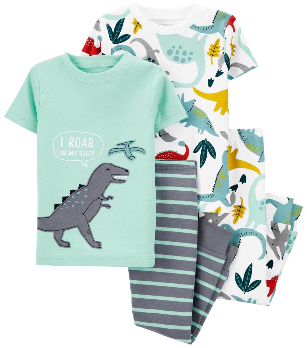 Carters Boys 2T-5T Dinosaur 4-Piece Pajama Set