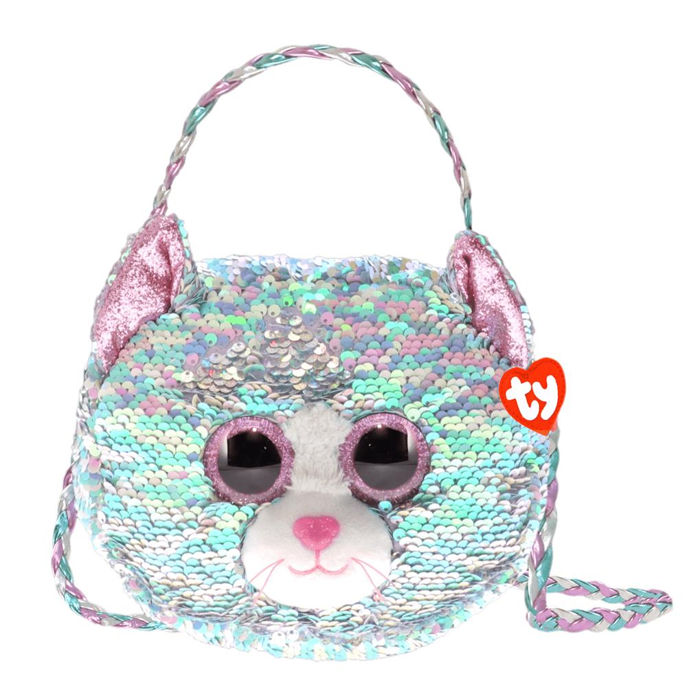 TY Whimsy Reversible Sequin Cat Purse