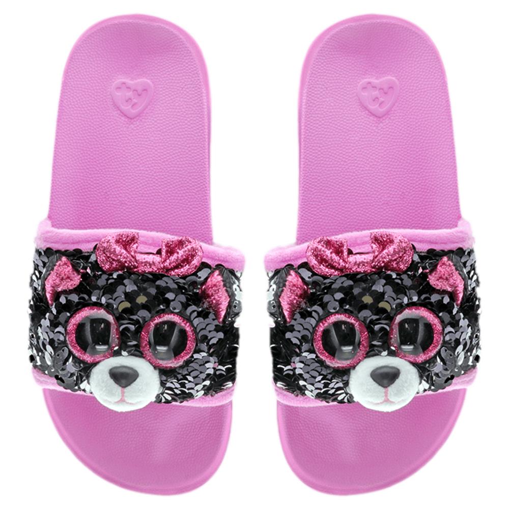 TY Kiki Cat Reversible Sequin Slides S/M/L