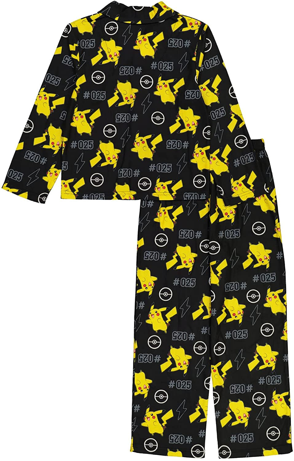 Nintendo Boys 4-10 Pokemon Pikachu 2-Piece Pajama Coat Set