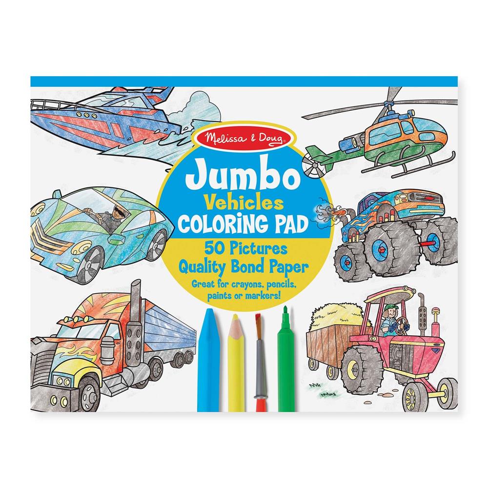 Melissa and Doug Jumbo Coloring Pad - Vehicles