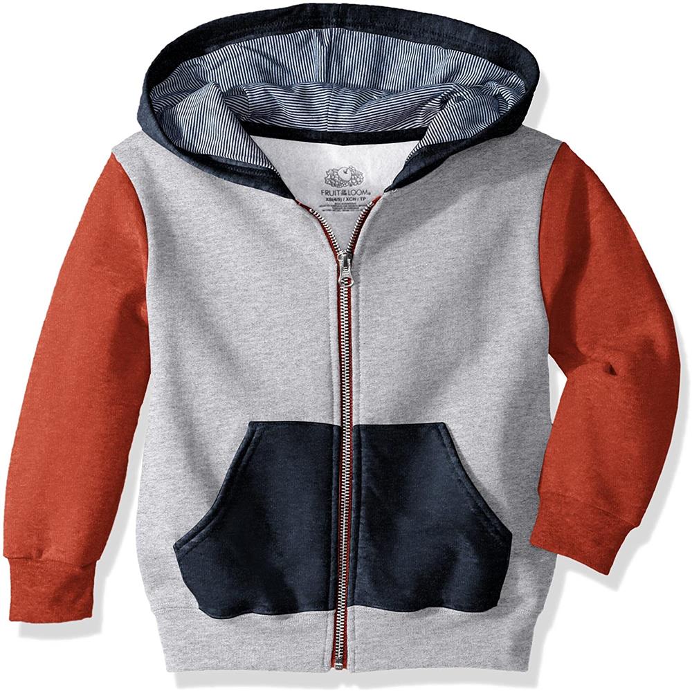 Fruit of the Loom Boys 4-7 Fleece Zip Hoodie Sweatshirt