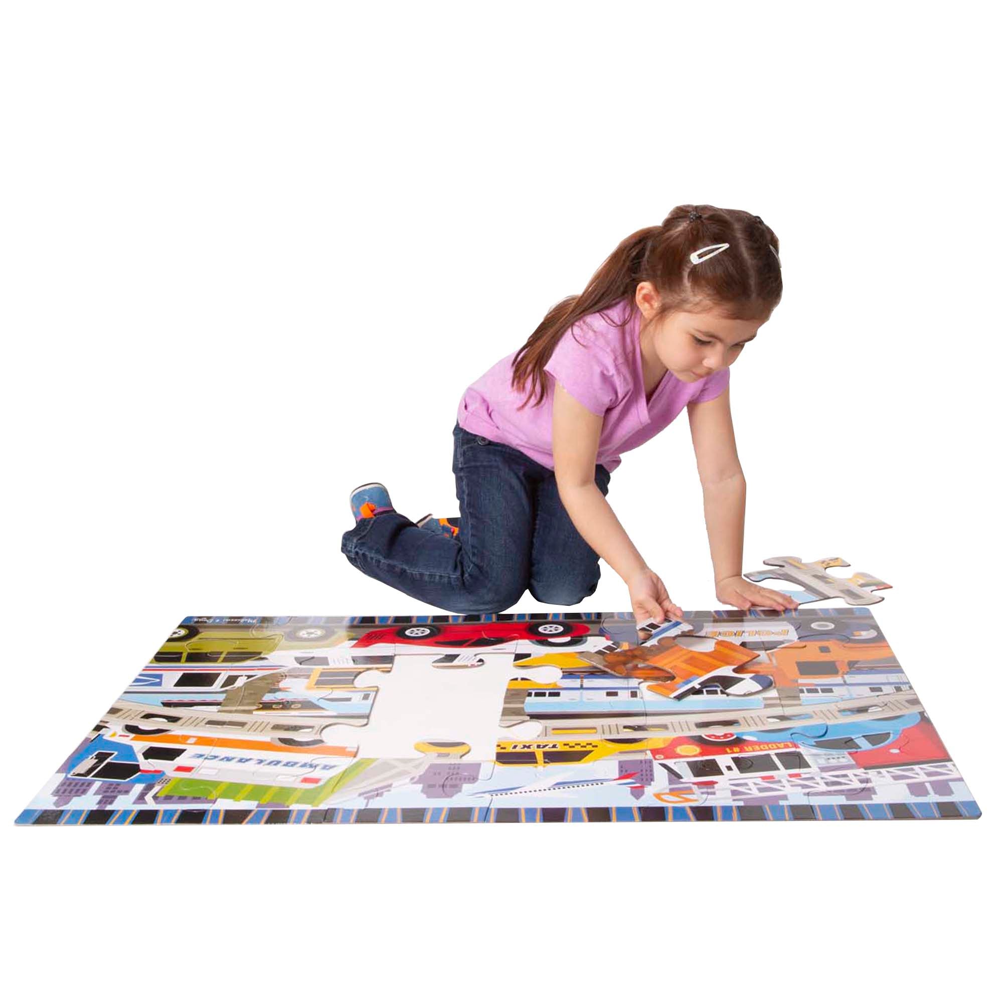 Melissa and Doug Traffic Jam Floor Puzzle - 24 Pieces