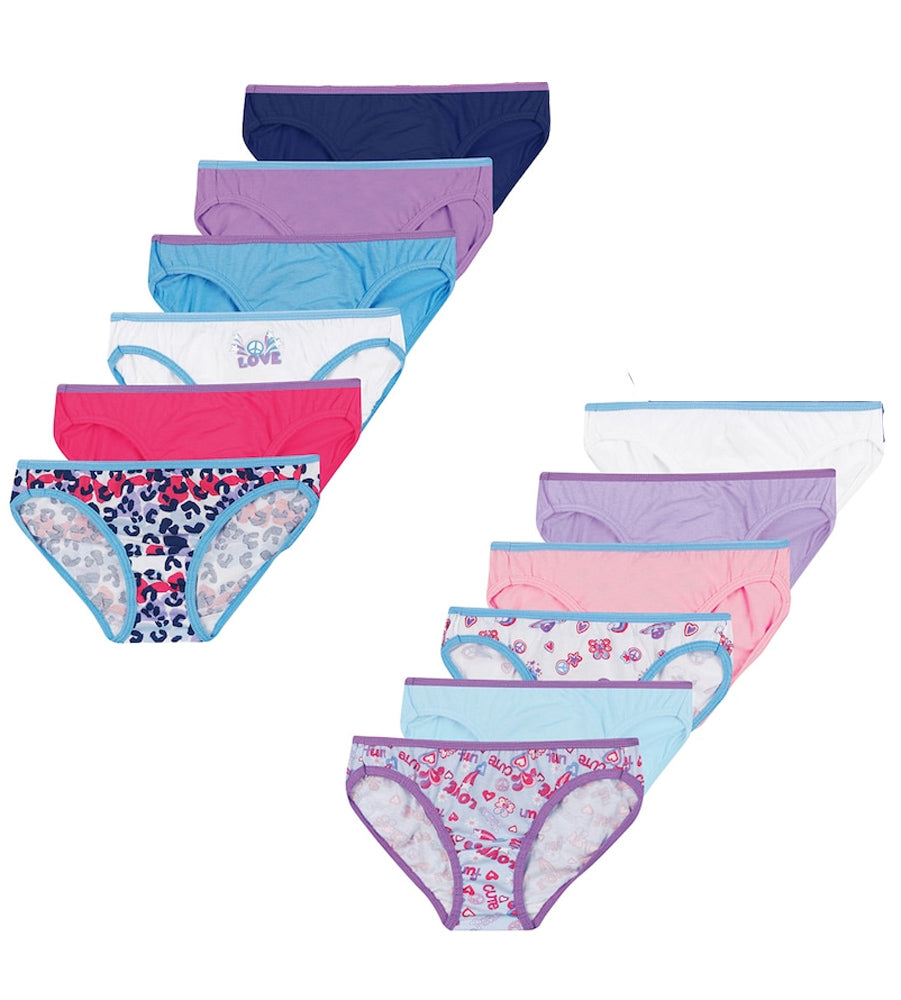 Hanes Girls 4-16 12 Pack Bikini