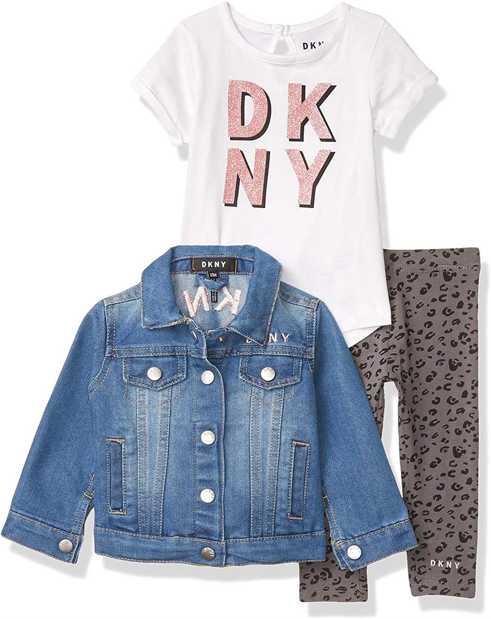 DKNY Girls 12-24 Months 3-Piece Jacket Legging Set