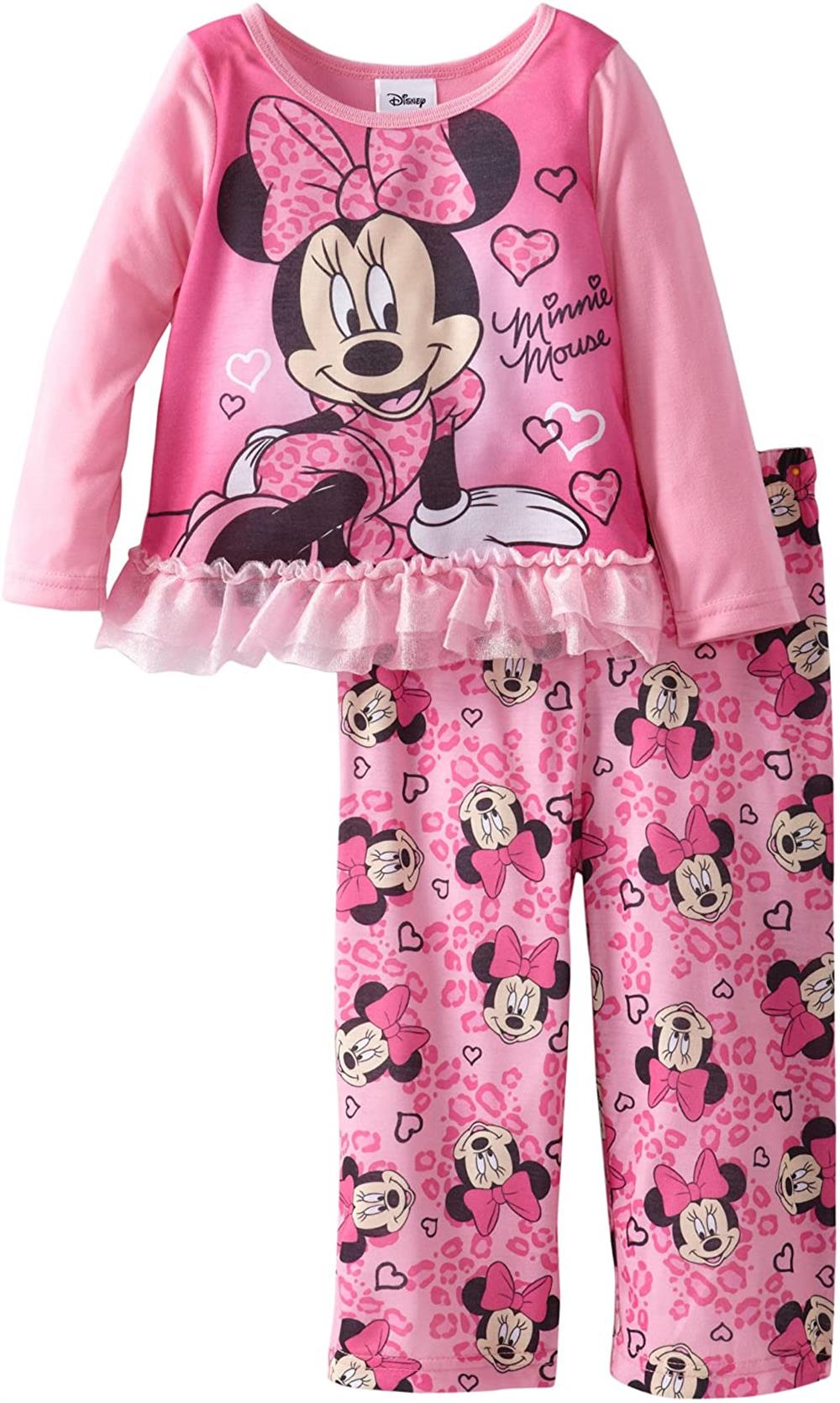 Disney Girls 2T-4T Minnie Mouse 2 Piece Pajama Set