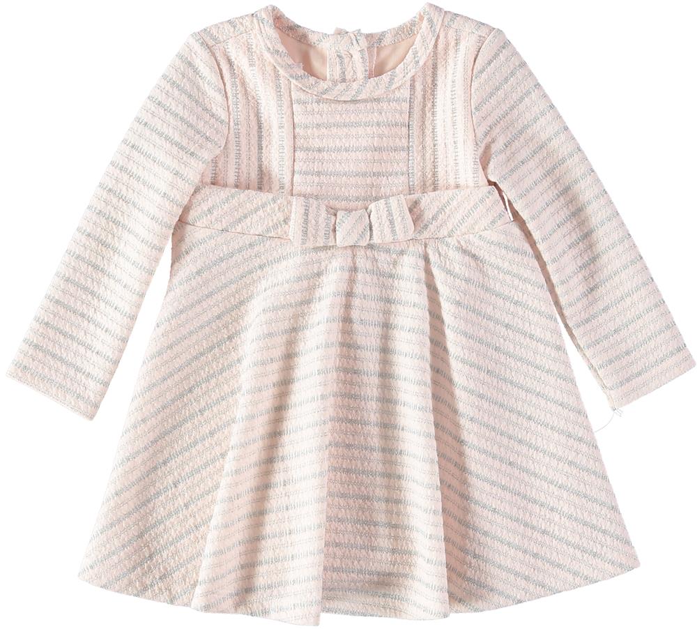 Bonnie Jean Girls 0-9 Months Bow Long Sleeve Dress