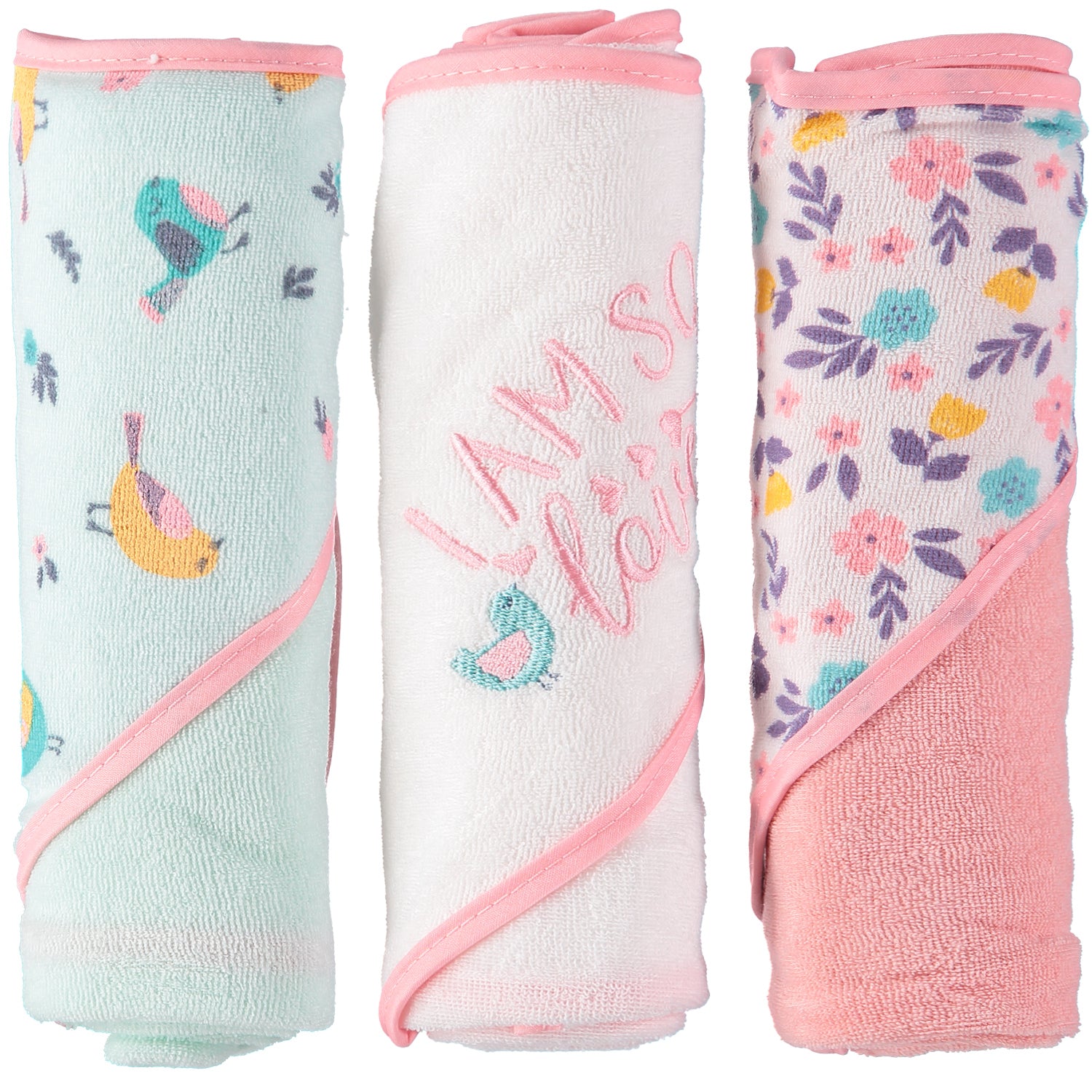 Rene Rofe Baby Bed & Bath Collection Hooded Towels, 3 Pack