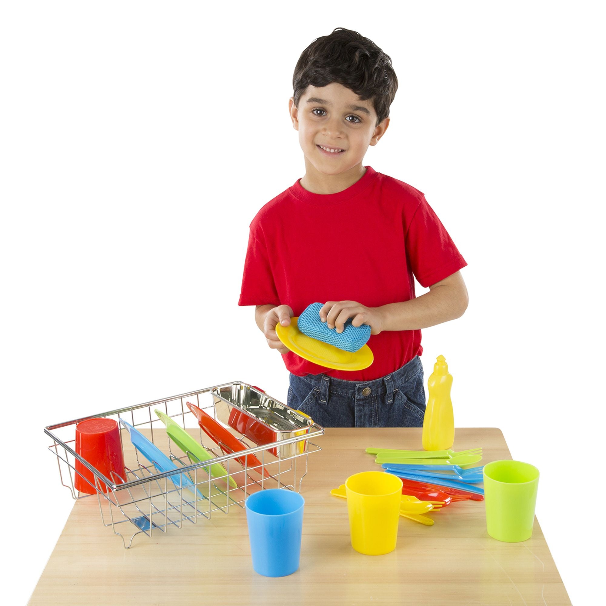 Melissa and Doug Let's Play House! Wash & Dry Dish Set