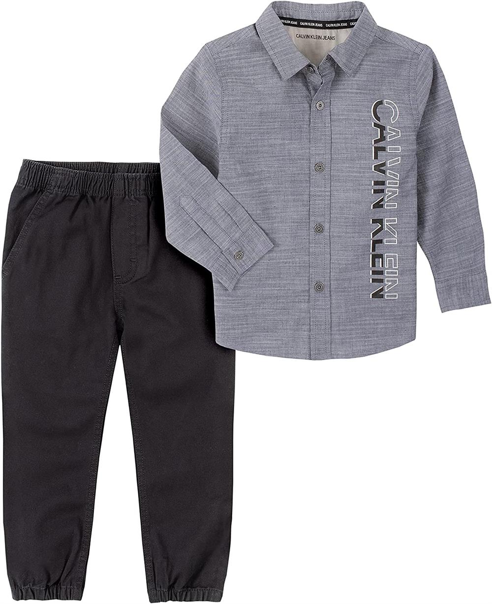 Calvin Klein Boys 4-7 Woven Jogger Set