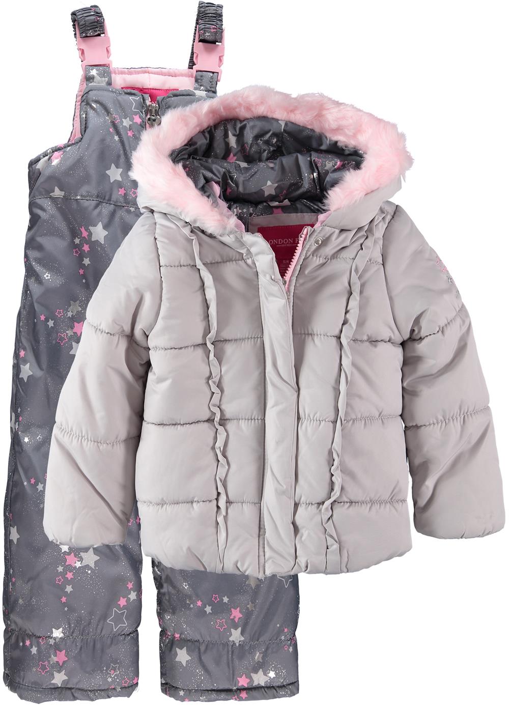 London Fog Girls 4-6X Star Snowsuit