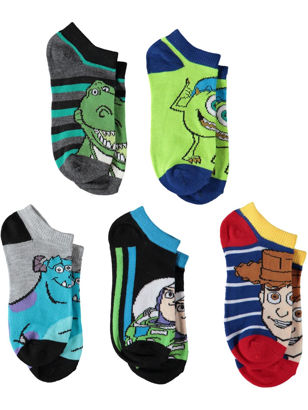 Disney Boys 6-8 5-Pack Character Socks