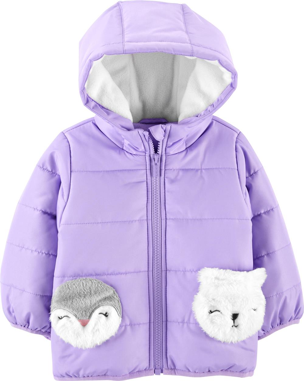 Carters Girls 4-6X Animal Pockets Jacket