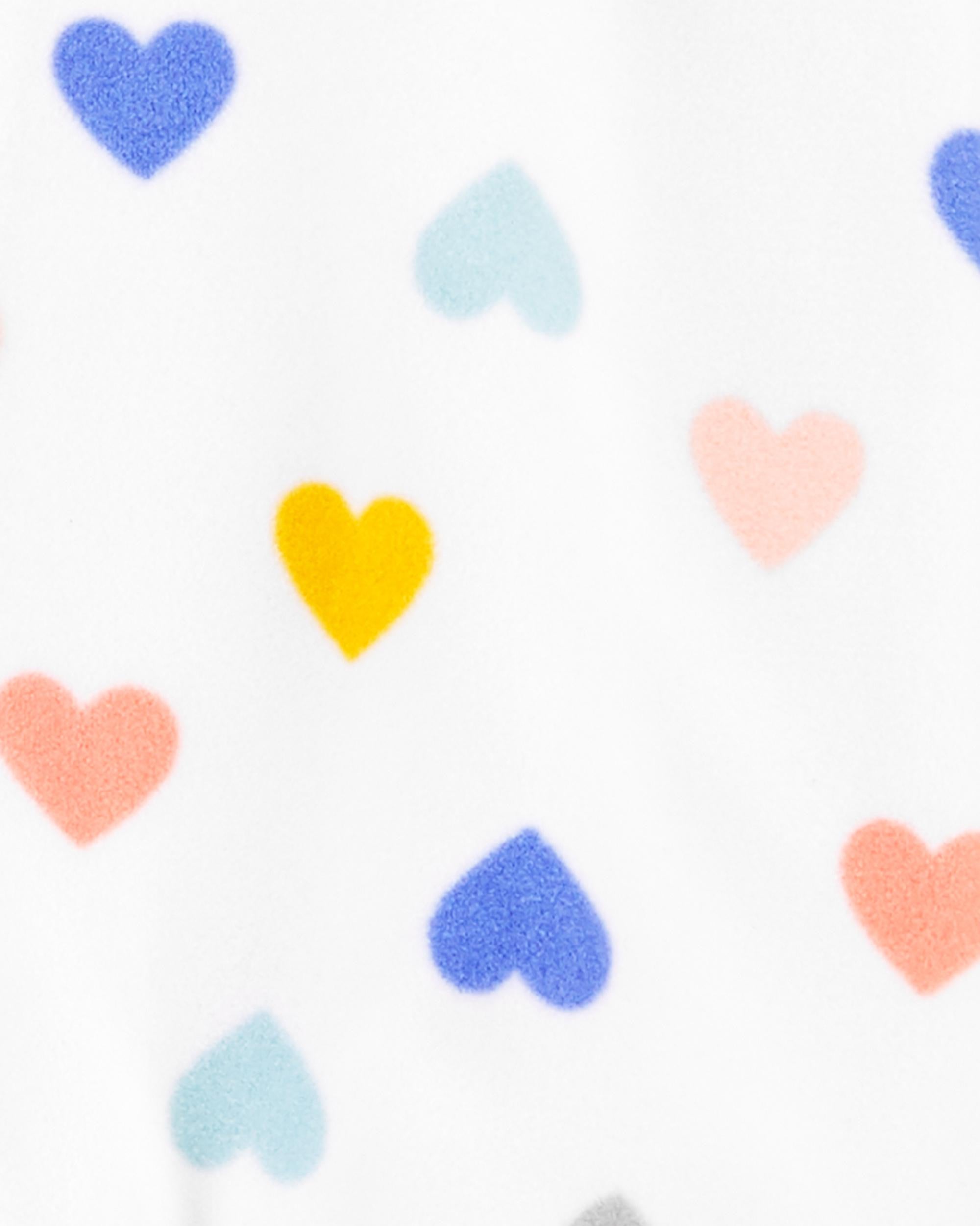 Carters Girls 2T-4T Heart Microfleece Blanket Sleeper