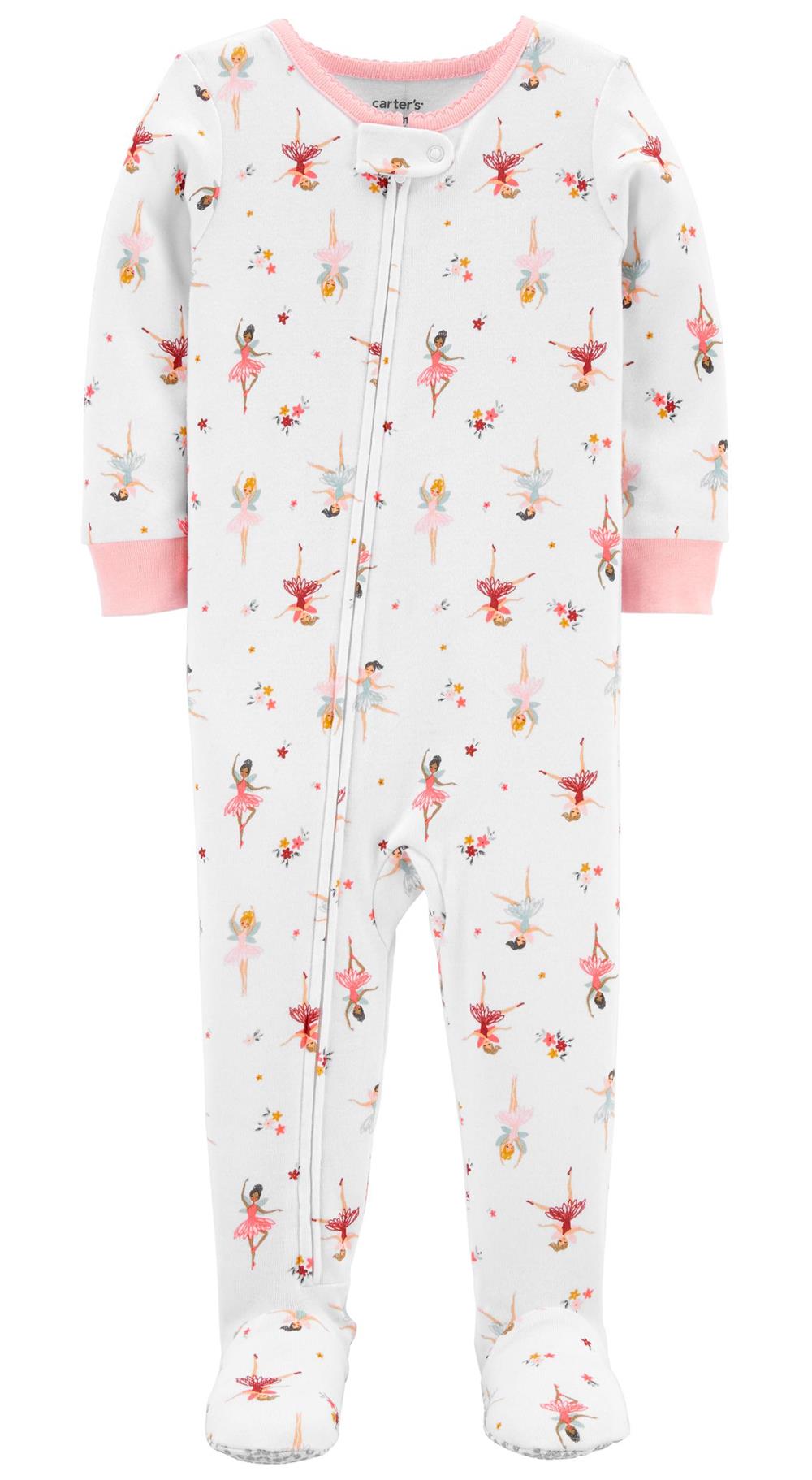 Carters Girls 2T-4T Ballerina 1-Piece Cotton Pajama