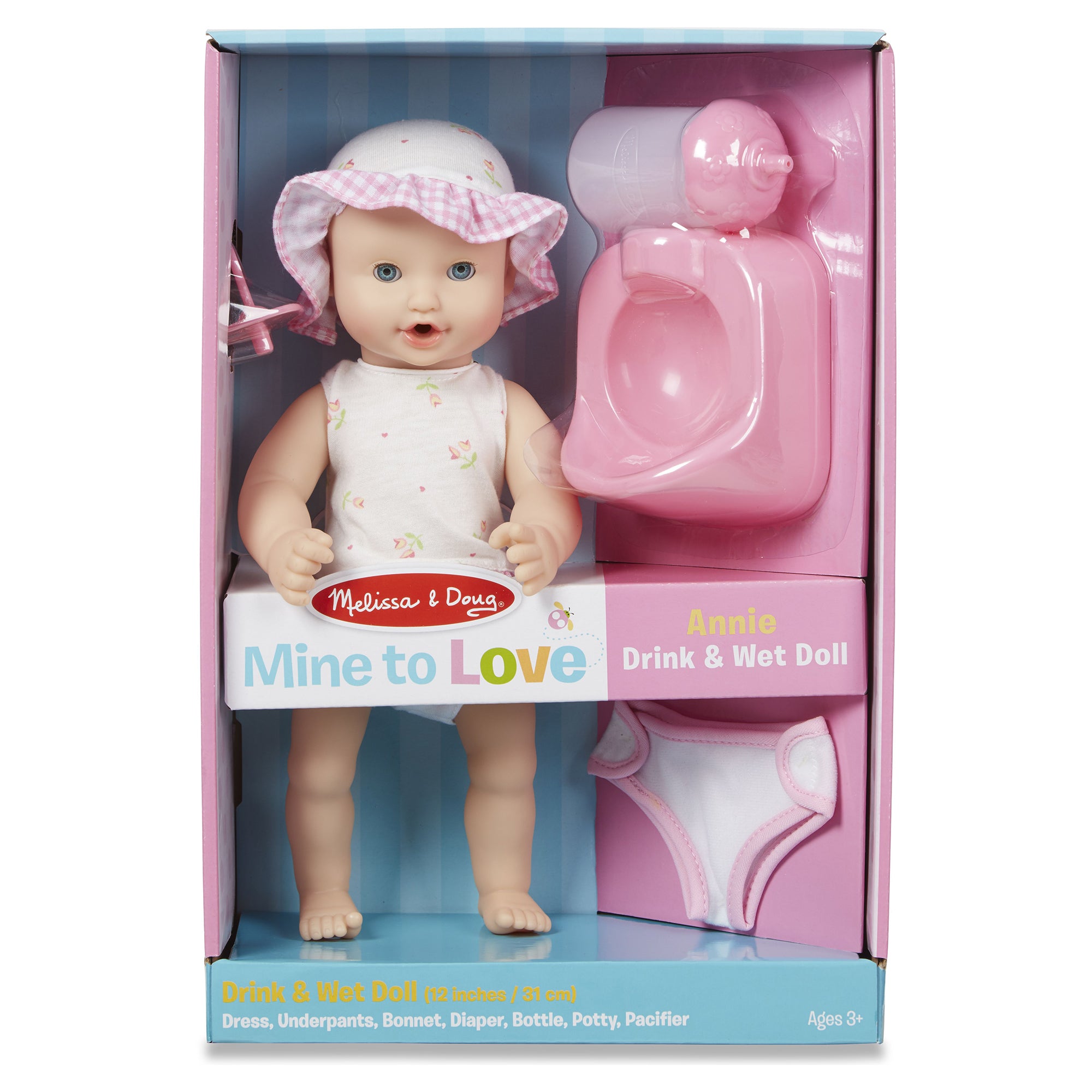 Melissa and Doug 3+ years Mine to Love - Annie 12'' Drink & Wet Doll